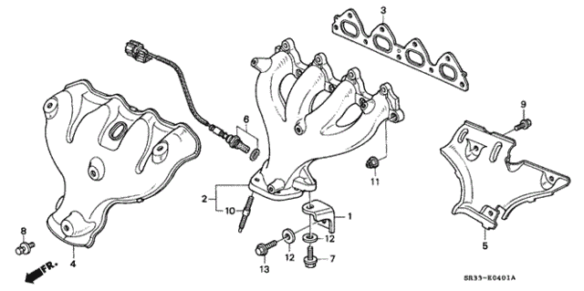 Exhaust Manifold (2) for 1995 Honda Civic #0