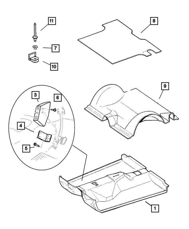 « 5EY16VK9AX – Interior Trim : Plancher Carpette, Essence Uniquement pour Mopar Image »