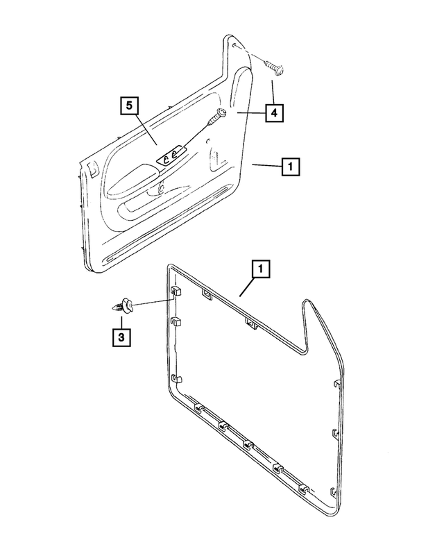 PL68LAZ - Interior Trim: Door Trim Front Panel, Right for Mopar Image