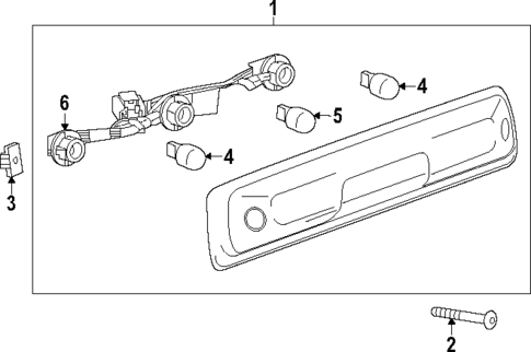High Mounted Stop Lamp for 2023 Chevrolet Colorado #0