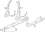 6321030A305ZZ - Body: Center Pillar Reinforced for Honda: Accord Image
