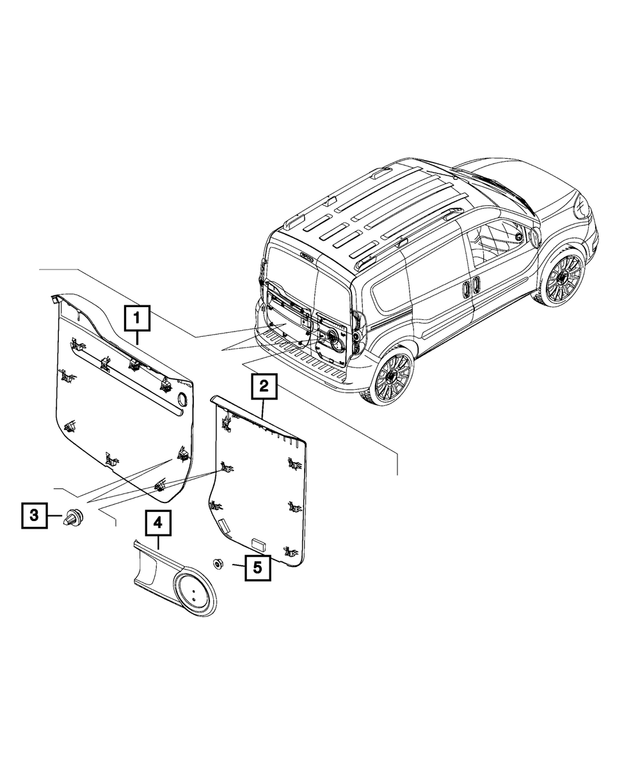 6SY73LXHAA - Interior Trim: Cargo Door Molding for Mopar Image