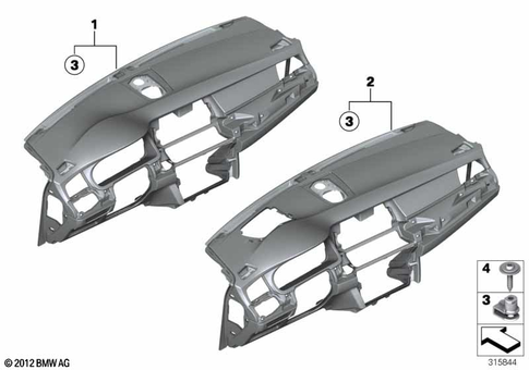 Instrument Carrier / Mounting Parts for 2014 BMW 535i #1