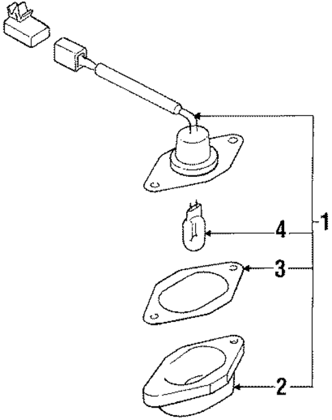 License Lamps for 1990 Nissan Axxess #0