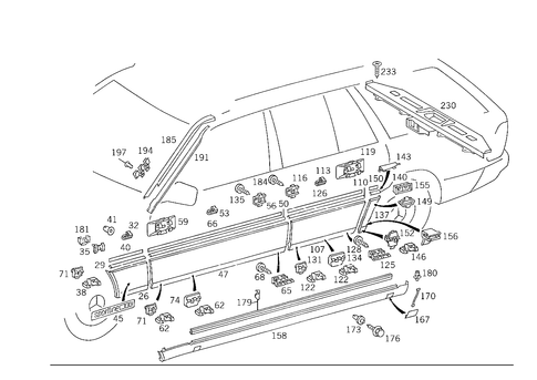 Outside Attachment Parts for 1993 Mercedes-Benz 300 TE #2