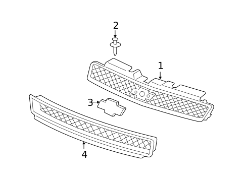 Grille for 2007 Chevrolet Monte Carlo #0