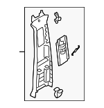 31479220 - Body: Upper Center Pillar Trim for Volvo: S60, V60, V60 Cross Country Image