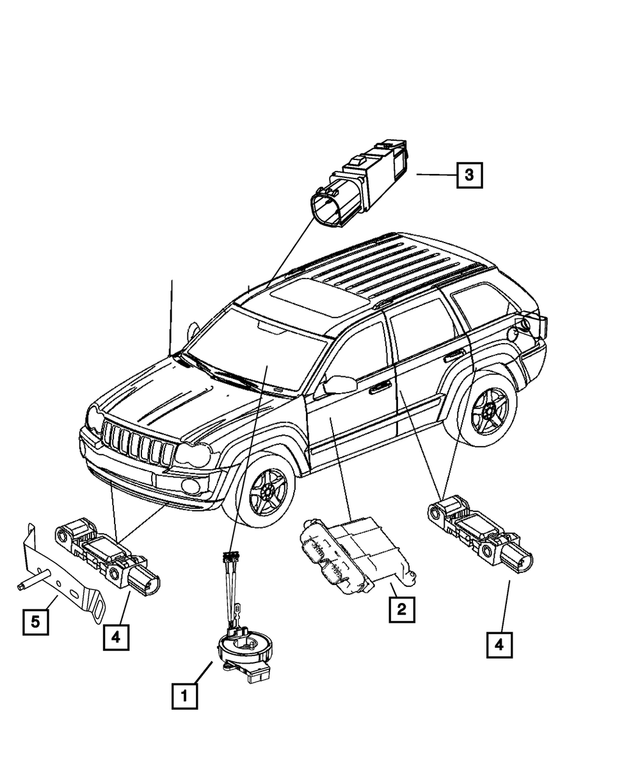 68339336AB - Restraints: Steering Column Control Module Clockspring for Mopar Image