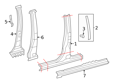 Center Pillar & Rocker for 2019 Toyota Tundra #1