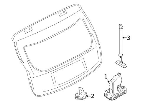 Lock & Hardware for 2016 Nissan Murano #3