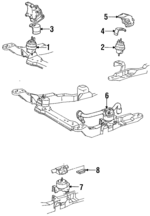 E9DZ7E235A - Engine: Rear Bracket for Ford Image