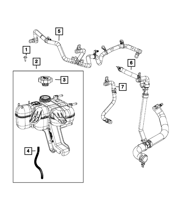 68244857AB - Cooling: Coolant Bottle Inlet Hose for Mopar Image image