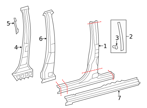 Center Pillar & Rocker for 2019 Toyota Tundra #0