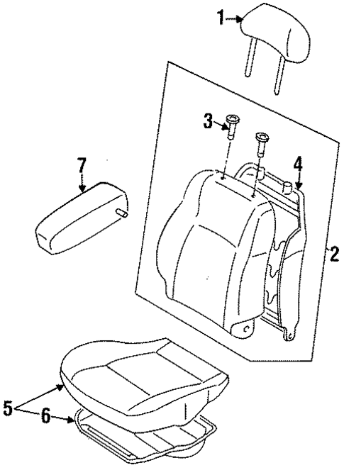 Front Seat Components for 1995 Nissan Sentra #1