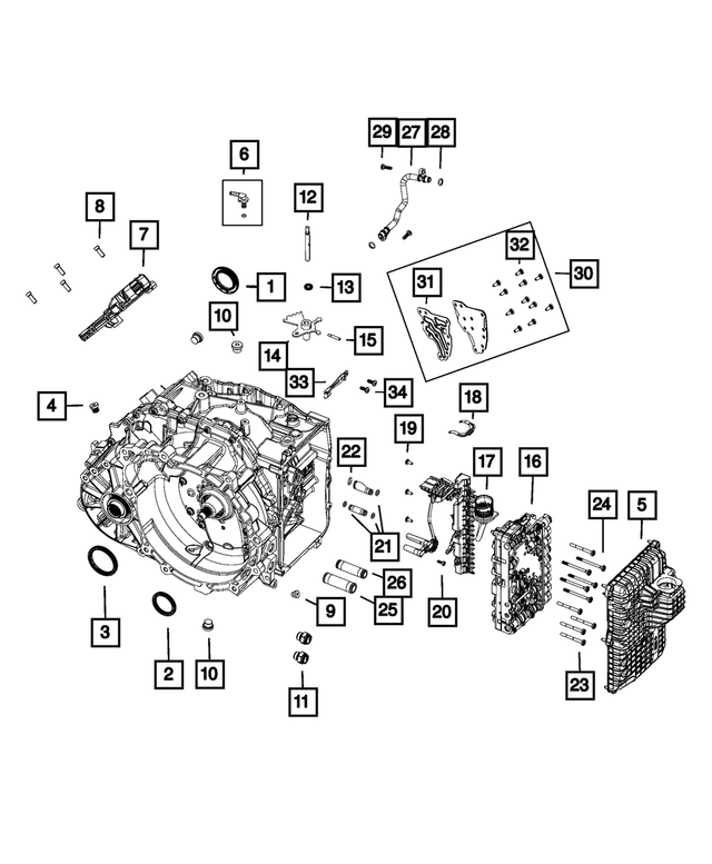 52854578AA - 948TE; 9-Speed; Automatic Transmission: Manual Valve Lever Seal for Mopar Image
