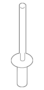 1416003133 - Body: Bumper Cover Rivet for Kia: Carnival, Forte, Forte5, K5, K900, Optima, Rio, Rondo, Sorento, Soul, Soul EV, Sportage, Stinger, Telluride Image