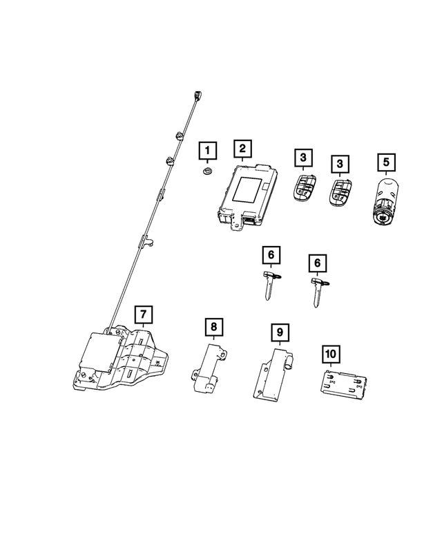 68441615AA - Electrical: Hub Receiver for Mopar Image image
