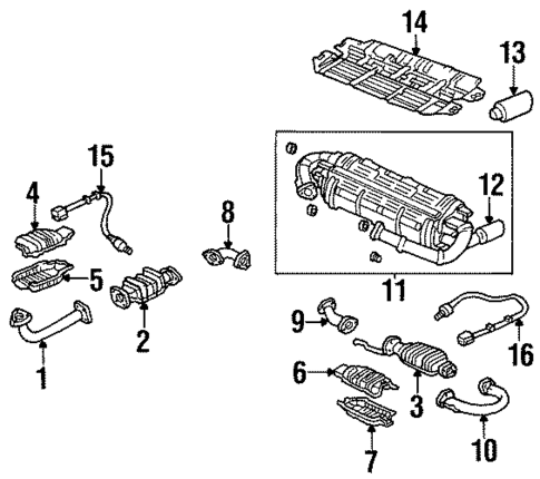 Exhaust Components for 2000 Acura NSX #0