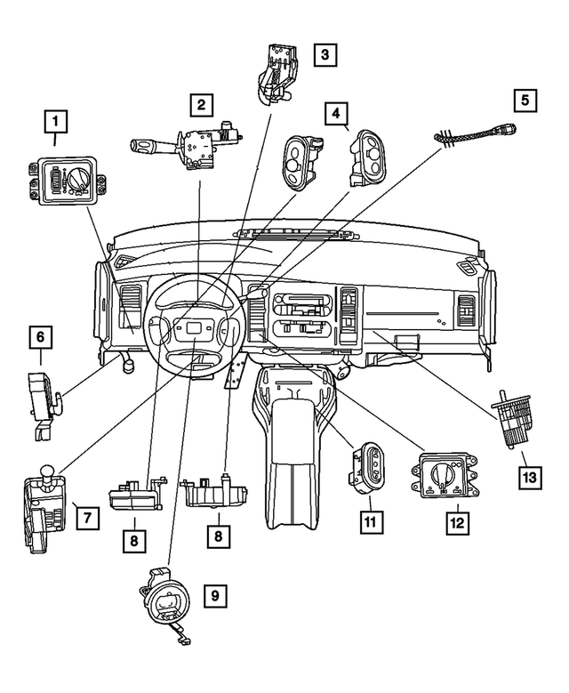 56045112AE - Electrical: Ignition Switch for Mopar Image image
