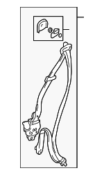 GD7D57690A80 - Electrical: Belt &amp; Retractor for Mazda: 626 Image