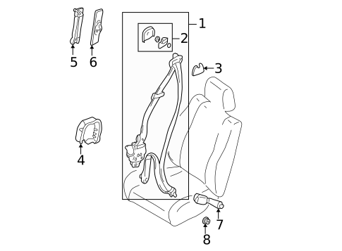 Seat Belt for 1999 Mazda 626 #0
