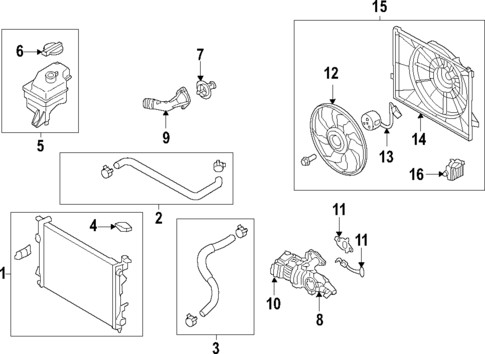 Radiator & Components for 2018 Hyundai Sonata #1