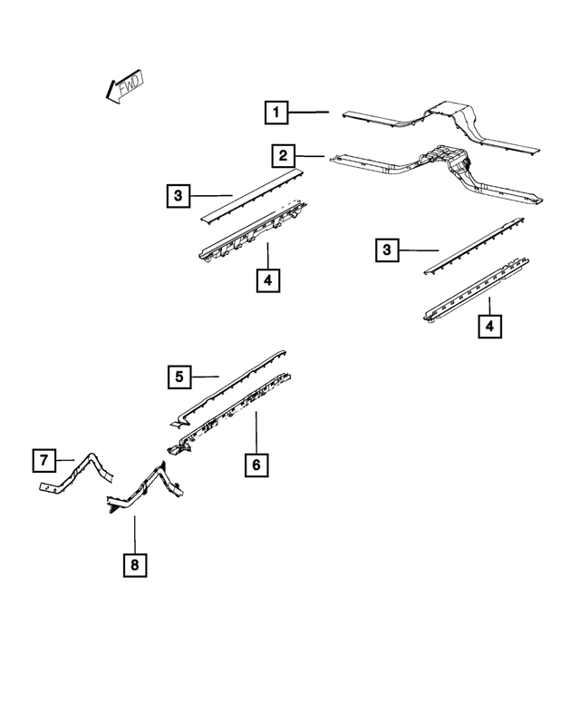 68265084AA - Electrical: Wiring Trough for Mopar Image