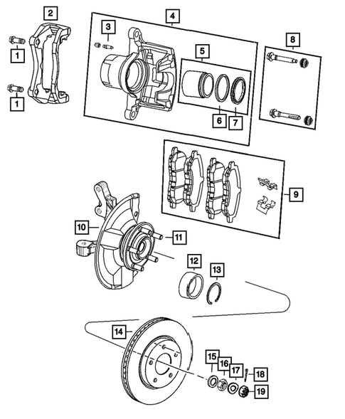 Front Brakes for 2017 Jeep Compass #0