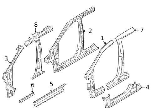 Hinge Pillar for 2017 Hyundai Santa Fe Sport #0