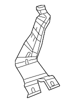 1KM819805 - Body: Lower Duct for Volkswagen: Beetle, Eos, Golf, Golf R, GTI, Jetta, Passat, R32, Rabbit Image