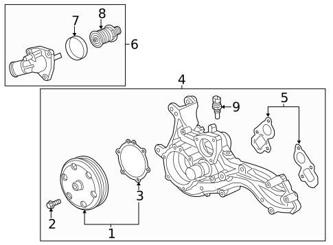 Thermostat & Housing for 2014 Chevrolet Corvette #0