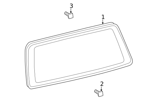 Glass - Lift Gate for 1998 Toyota Land Cruiser #0