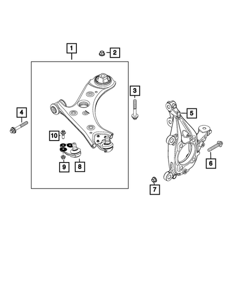 Front Suspension, Strut and Cradle for 2026 Jeep Compass #1