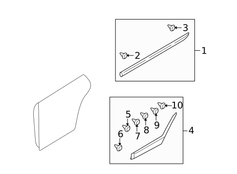 Exterior Trim - Rear Door for 2009 Subaru Outback #0
