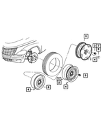 5272864AE - Wheels, Covers and Jacks: Steel Wheel for Mopar Image