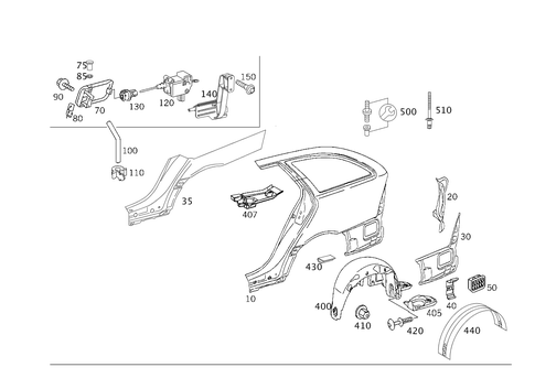 Rear Fender for 2001 Mercedes-Benz C240 #0