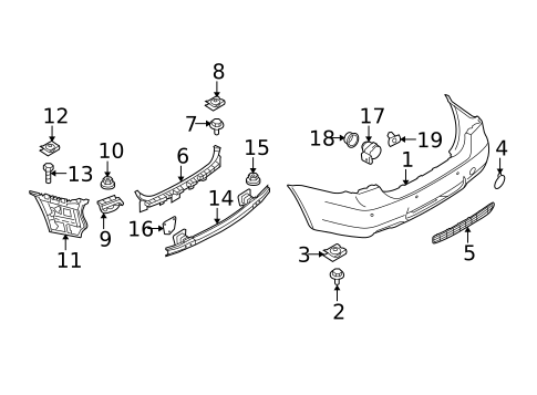 Bumper & Components - Rear for 2011 BMW M3 #0