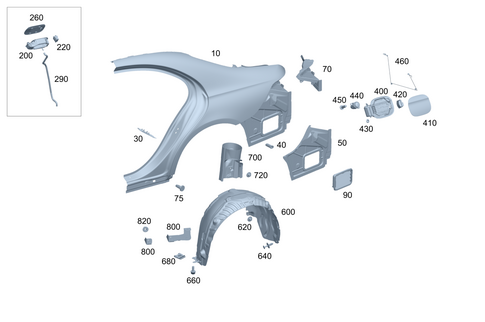 Rear Fender for 2022 Mercedes-Benz S500 #0