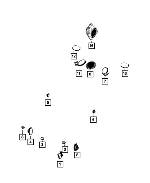 Radio, Antenna, Speakers, DVD, and Video systems for 2016 Chrysler 300 #1