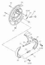 8970347490 - Chassis: SPRING, PARKING BRAKE SHOE RETURN for Acura Image