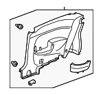 83780S02A02ZA - Body: Lower Quarter Trim for Honda: Civic Image