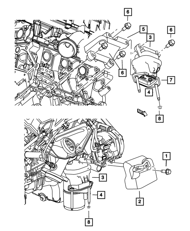 4578349AA - 2.7L Gas; Engine: Heat Shield, Right for Mopar Image image