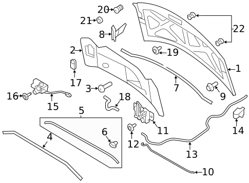 Hood & Components for 2013 Lincoln MKX #0