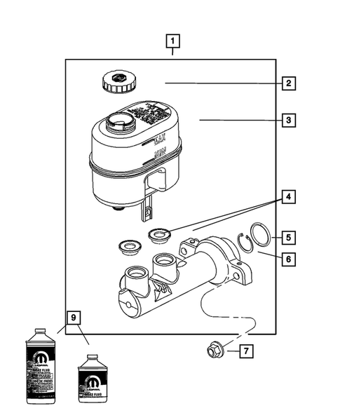 Brake Master Cylinder for 2009 Dodge Durango #0
