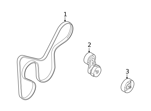 Accessory Drive Belt System Components for 2018 Kia Soul #1
