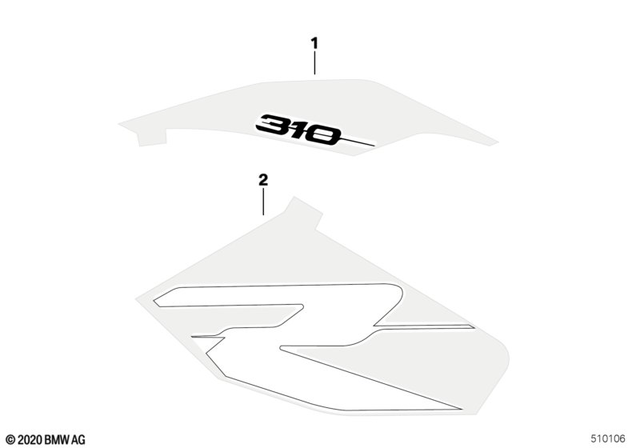 51141541989 - Body Equipment: Decor for Headlight Trim Left - Black for BMW-Motorrad Image