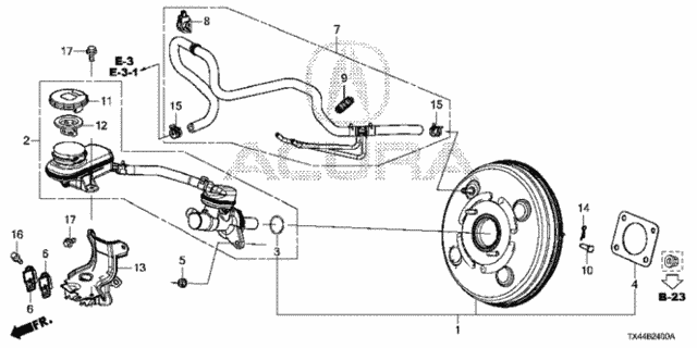 Brake Master Cylinder  - Master Power (KA/KC) for 2013 Acura RDX #0