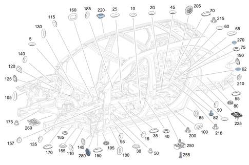 Expansion Plugs, Grommets for 2021 Mercedes-Benz GLC43 AMG #0