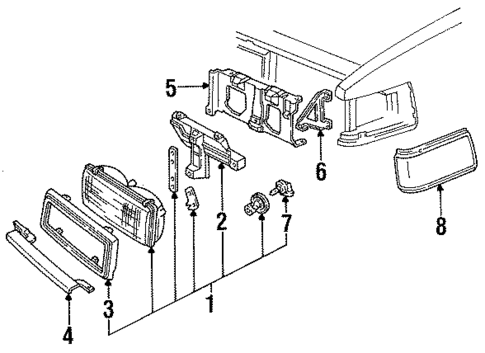 Bulbs - Chassis for 1993 Cadillac 60 Special #0