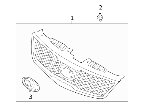 Grille & Components for 2010 Kia Forte Koup #0